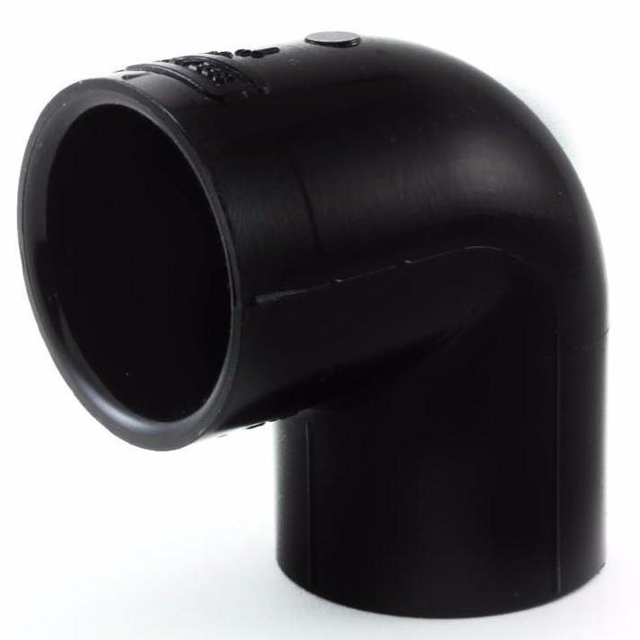 Black Aquarium PVC 90º Elbow (SxS) - ALA 3/4"