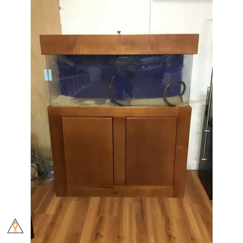 Traditional acrylic aquarium with wood stand and hood - $800 Cash Only