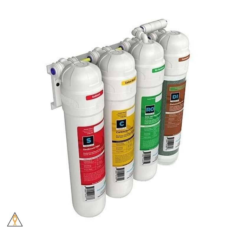 Reverse Osmosis / Deionization Water Filter Unit Twist-In 100 GPD 4-Stage RO/DI Filter Unit - AquaticLife