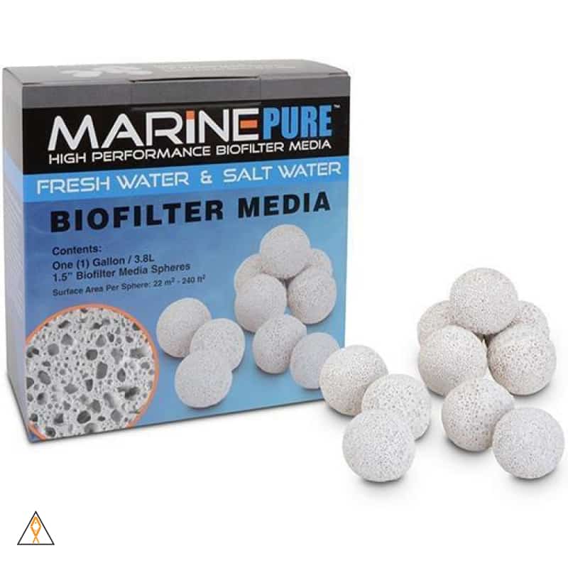 1.5" Spheres, 2 Quarts Marinepure High Performance Ceramic Biofilter Media